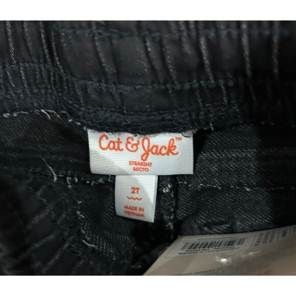NEW Toddler Boys' Straight Leg Denim Pants - Cat & Jack Black 2T: Midweight - Picture 7 of 7